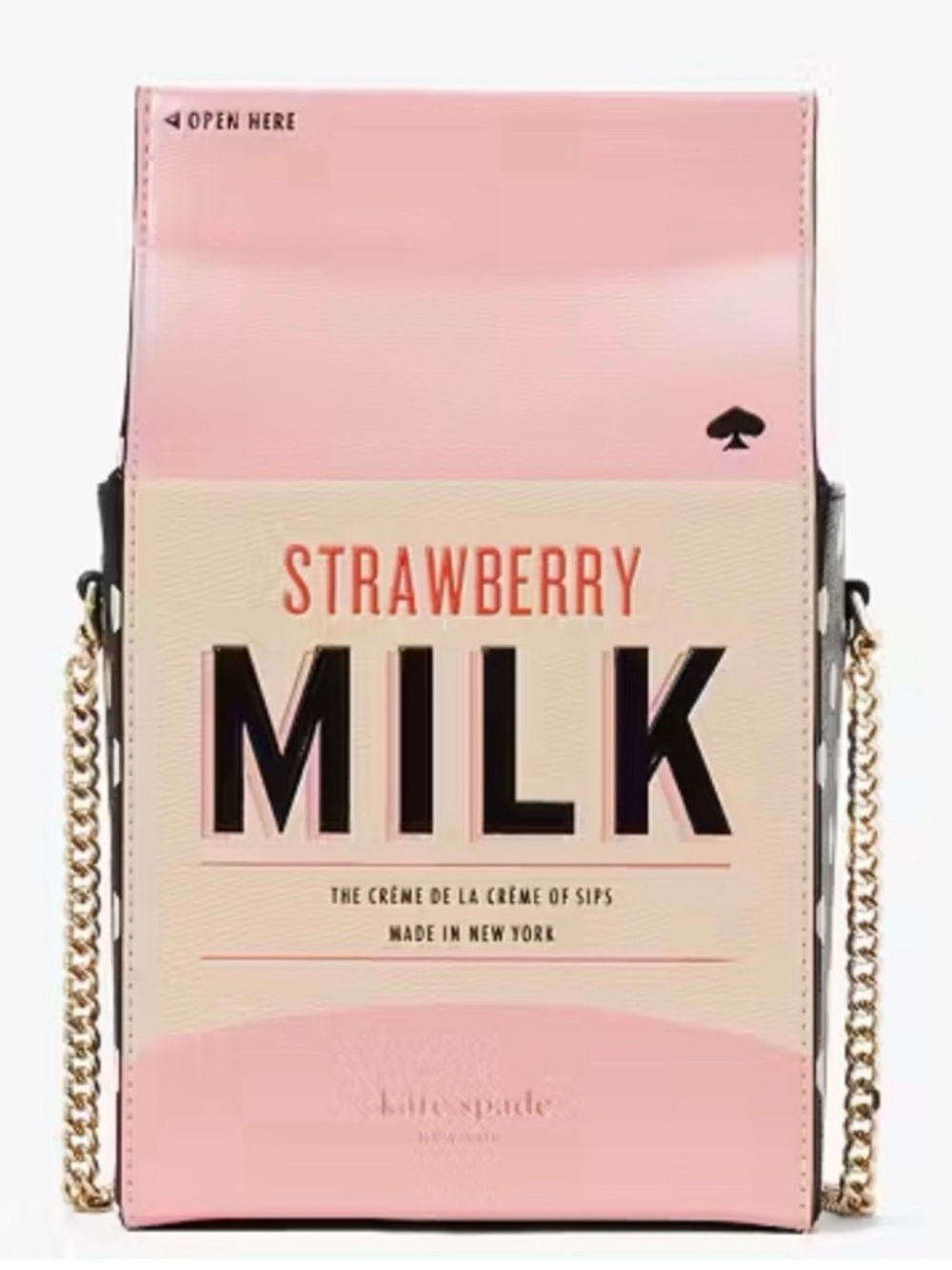 KATE SPADE STRAWBERRY MILK CARTON CROSSBODY BAG